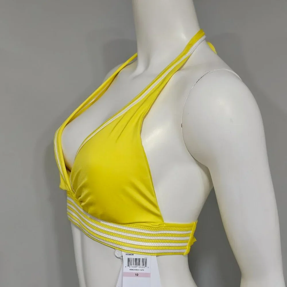 Trina Turk Monaco Pleated Halter Bikini Top - Picture 3 of 8